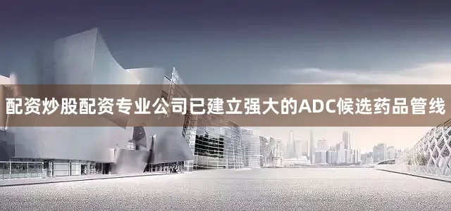 配资炒股配资专业公司已建立强大的ADC候选药品管线