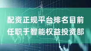 配资正规平台排名目前任职于智能权益投资部